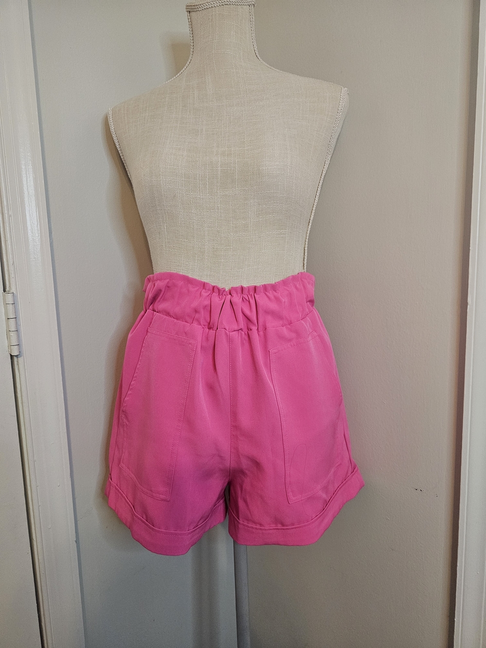 glam High-Waist Pink Shorts
